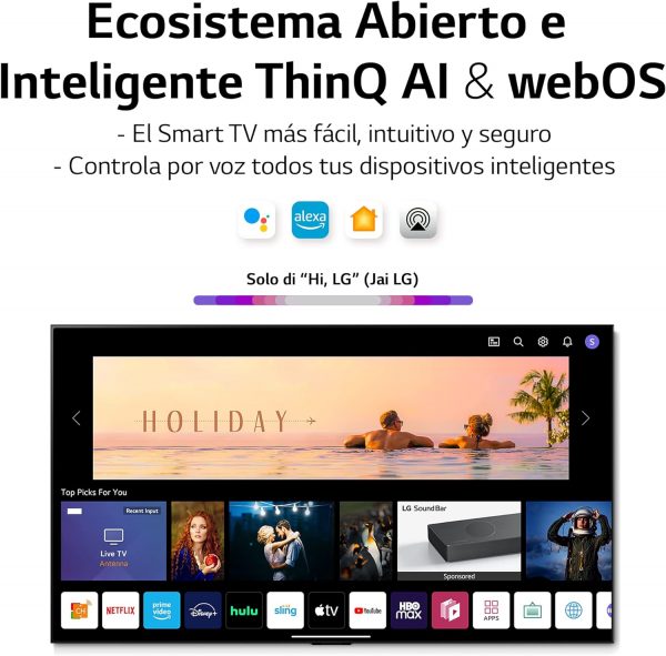 LG Televisor 50NANO766QA - Smart TV webOS22 50 pulgadas (126 cm) 4K Nanocell, Procesador de Gran Potencia 4K - Imagen 10