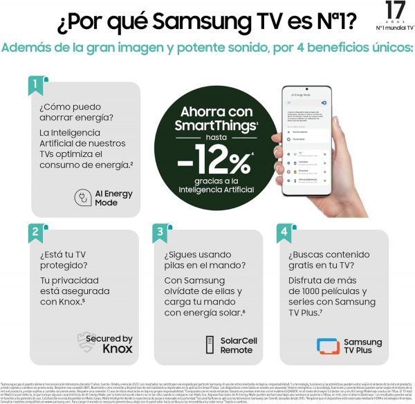 SAMSUNG TV QLED 4K 65'' | Smart TV con Direct Full Array, Procesador Neural IA - Imagen 2