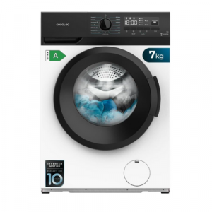 Cecotec Lavadora 7 Kg – 7300 Inverter A 1950 W, 1200 rpm Máximas Regulables, 15 Programas, Bajo Consumo