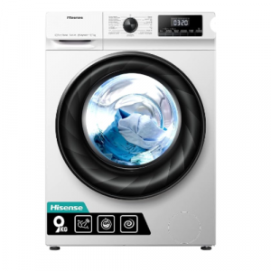 Hisense- Lavadora Secadora 2 en 1, 9 Kg Lavado, 6 Kg de Secado, 1400 rpm,Puerta XL, Gran Display LED