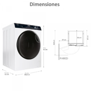 Haier I-Pro S. 3 – Lavadora Secadora, Capacidad 9 kg + 6 kg, Detector Kg, 1400 RPM