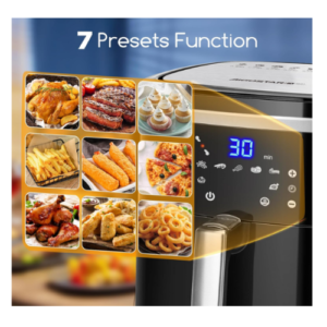 Aigostar – Freidora de aire sin aceite 7L, 1900W, 7 funciones preestablecidas .